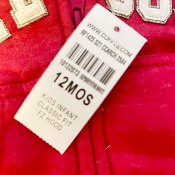 Cuffys Cape Cod Zip Up pink sweater 12 months - Picture 3 of 4